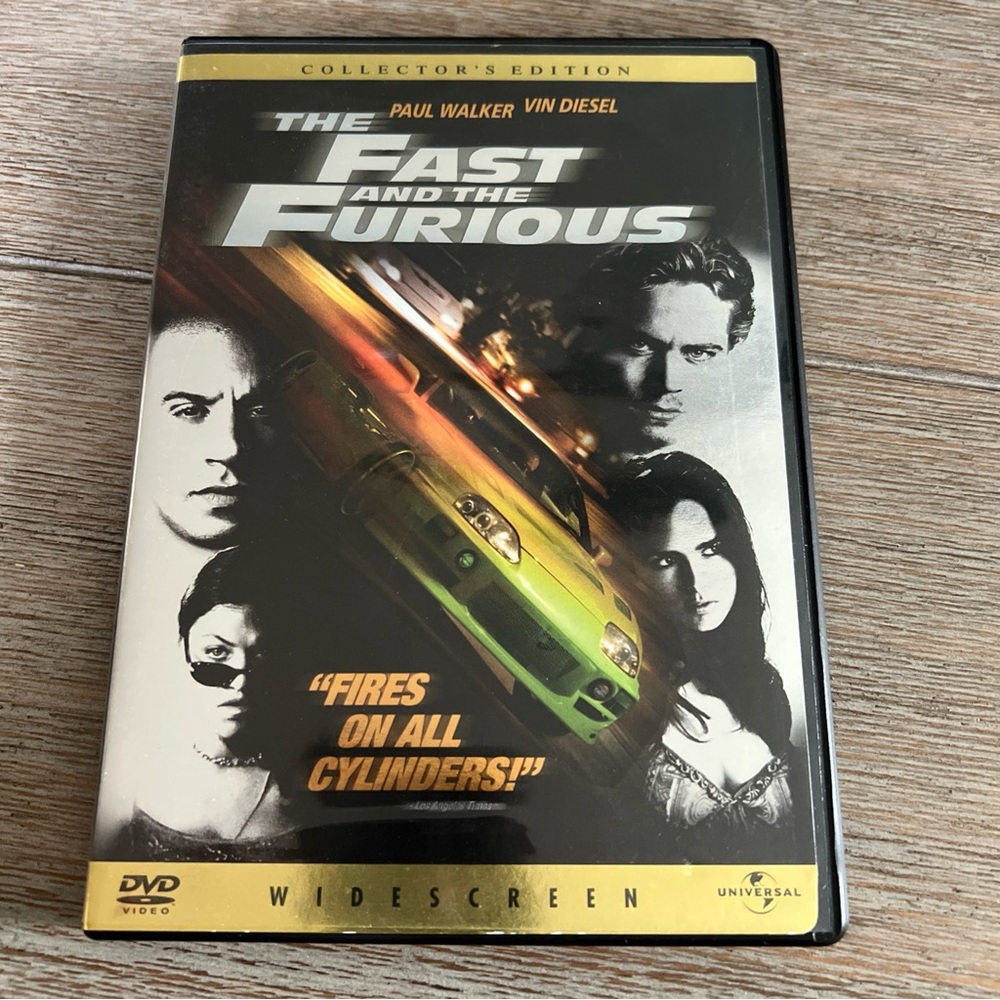 Universal The Fast and the Furious Collector's Edition DVD with Green Car Art